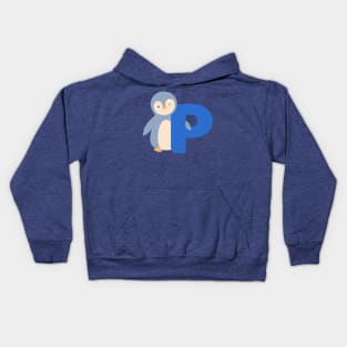 Animal alphabet P Kids Hoodie